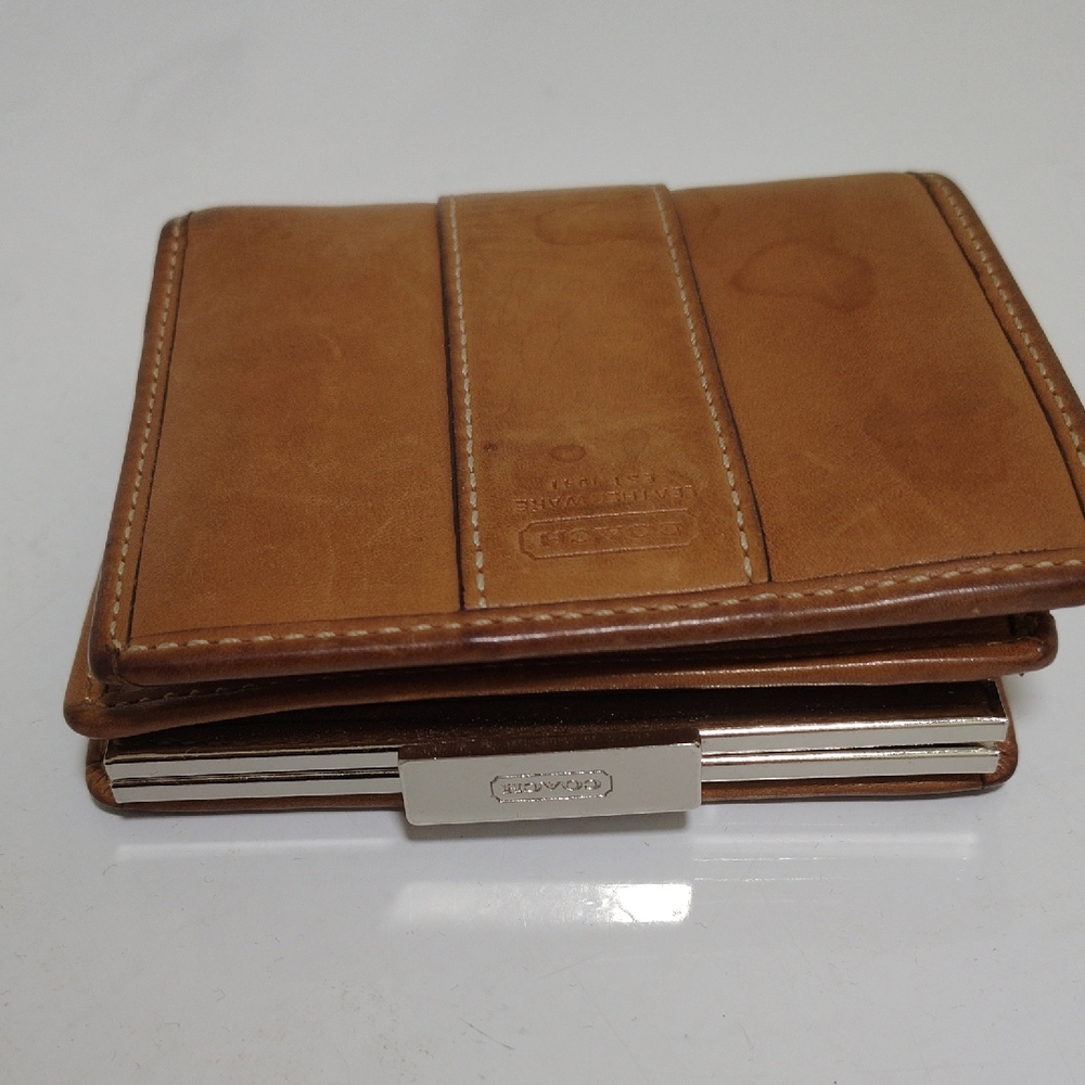 Coach Brown Leather Card Holder
